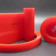 Nhựa PU dạng tấm và cây tròn màu đỏ