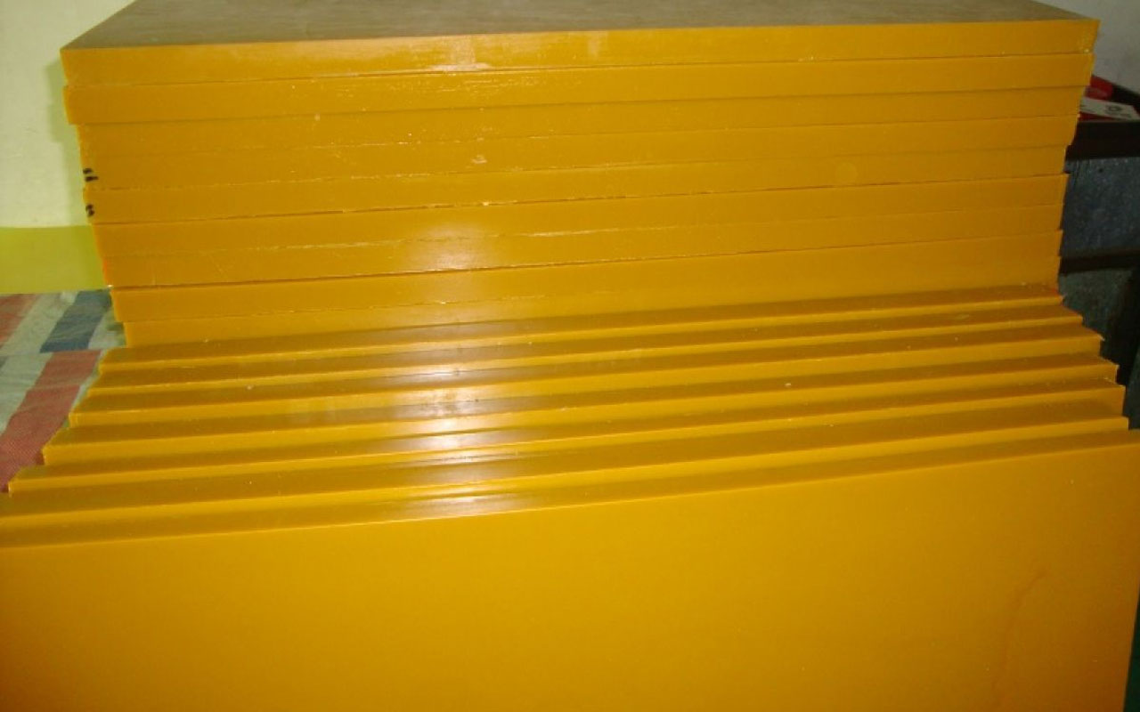 Nhựa PU tấm màu vàng 1000mmx1000mm