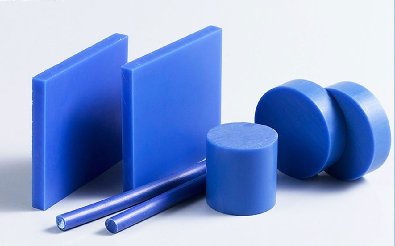 Thanh nhựa MC nylon màu xanh dày 10mm